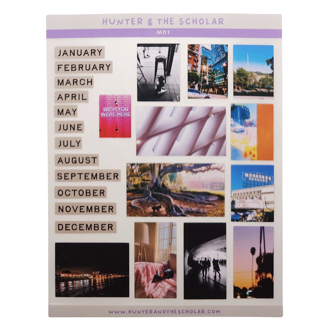Monthly Photo Sticker Sheet Set (2 Sheets)