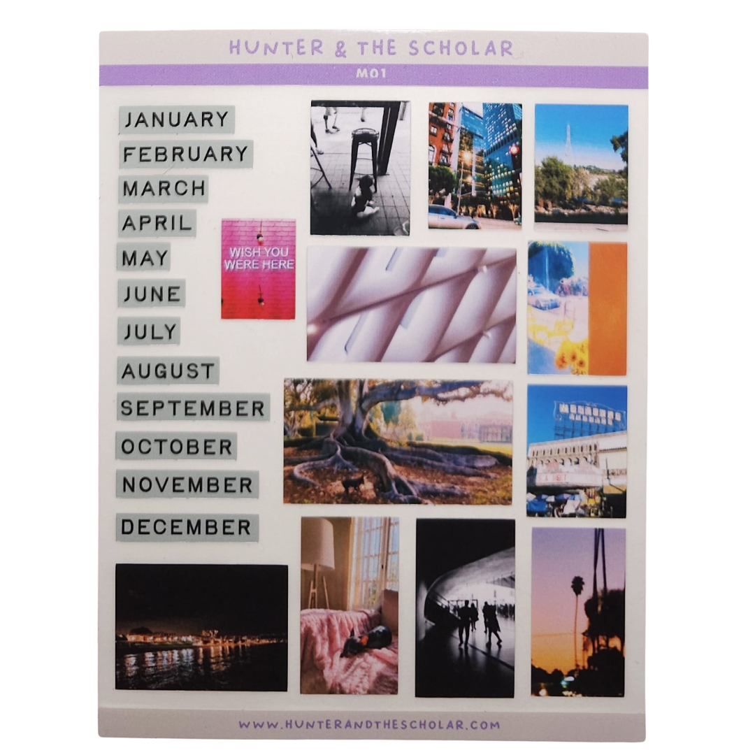Monthly Photo Sticker Sheet Set (2 Sheets)
