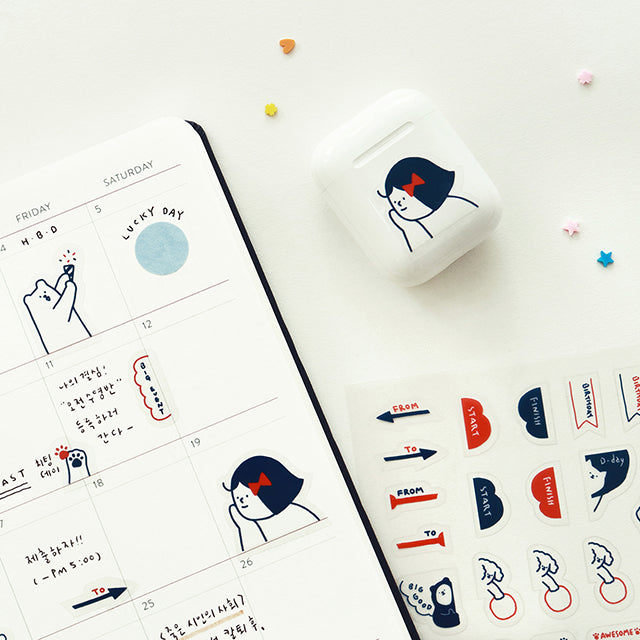 Corner Deco Removable Sticker Indigo 3 Decorative Sticker Hunter & The Scholar