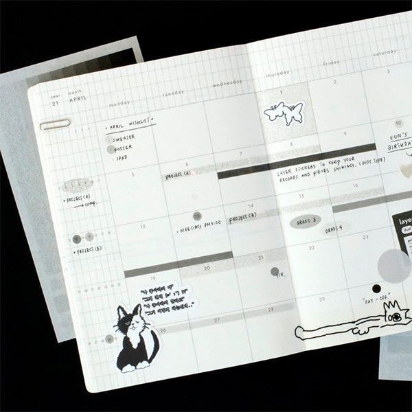 Layer See-Through Sticker 2 Sheets After the Rain 3 Planner Stickers Hunter & The Scholar