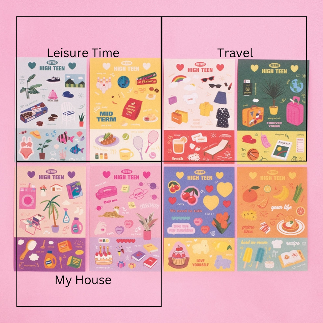 Retro High Teen Sticker Lucalab 7 Decorative Stickers Hunter & The Scholar