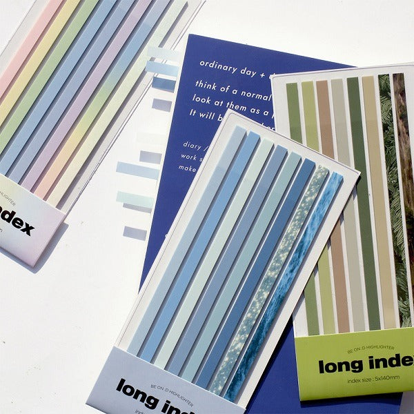 Long Removable Index Sticker Set 160 pieces After the Rain 1 Planner Stickers Hunter & The Scholar