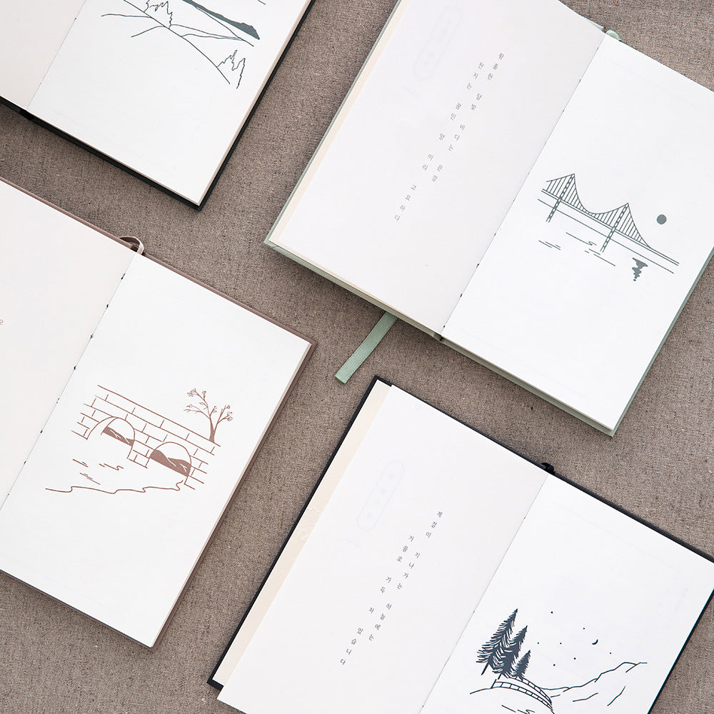 Poems & Images Hardcover Diary Journal 100 days, 90x160mm, 100gsm Livework 5 Planner, Journal, Diary Hunter & The Scholar