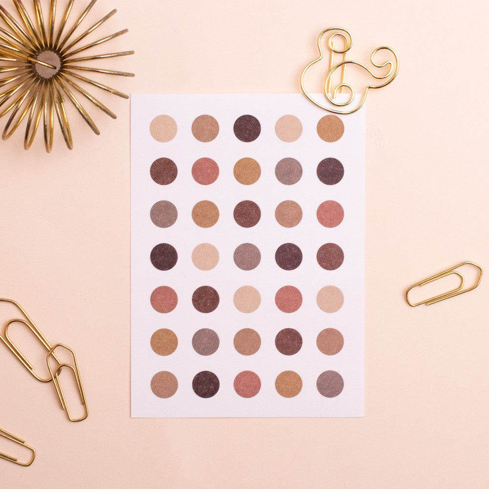 Polka Dot Sticker Set: Tea Series Lucalab 3 Planner Stickers Hunter & The Scholar