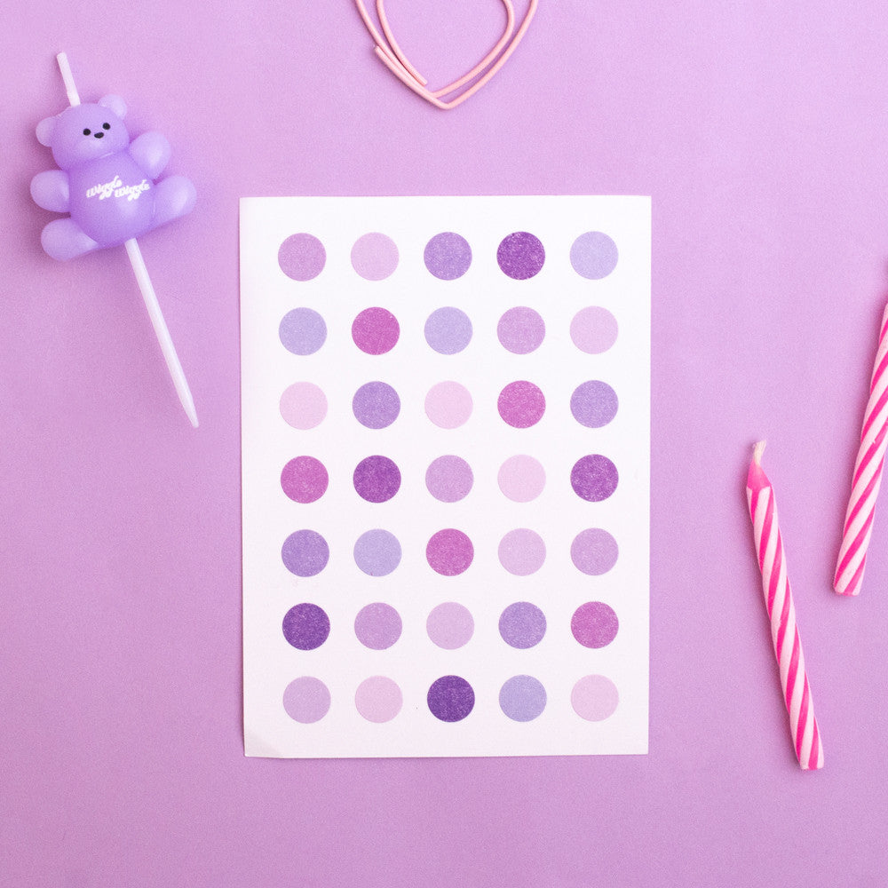 Polka Dot Sticker Set: Tea Series Lucalab 4 Planner Stickers Hunter & The Scholar