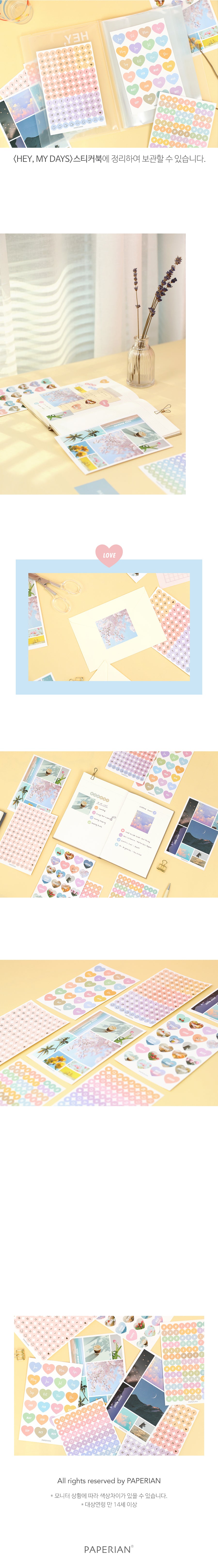 Removable Planner Sticker Pack 8 Sheets Paperian 5 Decorative Stickers, Planner Stickers Hunter & The Scholar