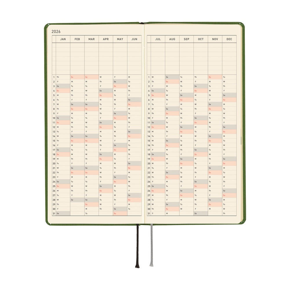 2026 Hobonichi Techo Weeks: Colors (Antique Green)