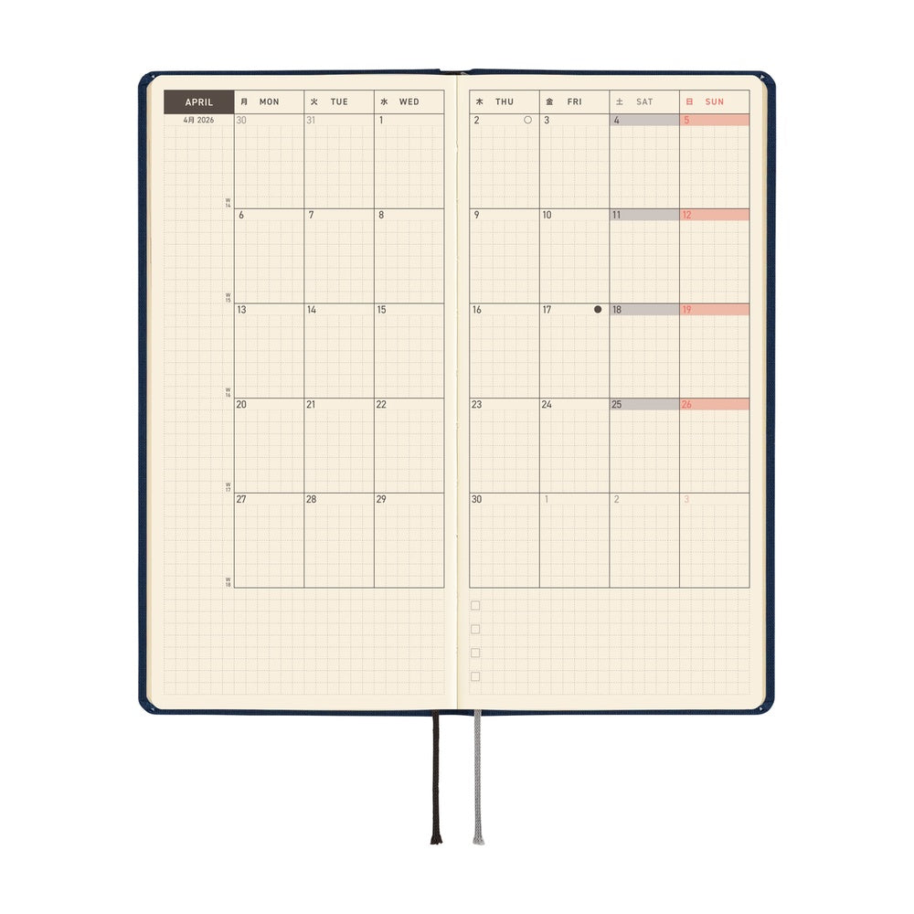 2026 Hobonichi Techo Weeks: Colors (Cosmo Blue)