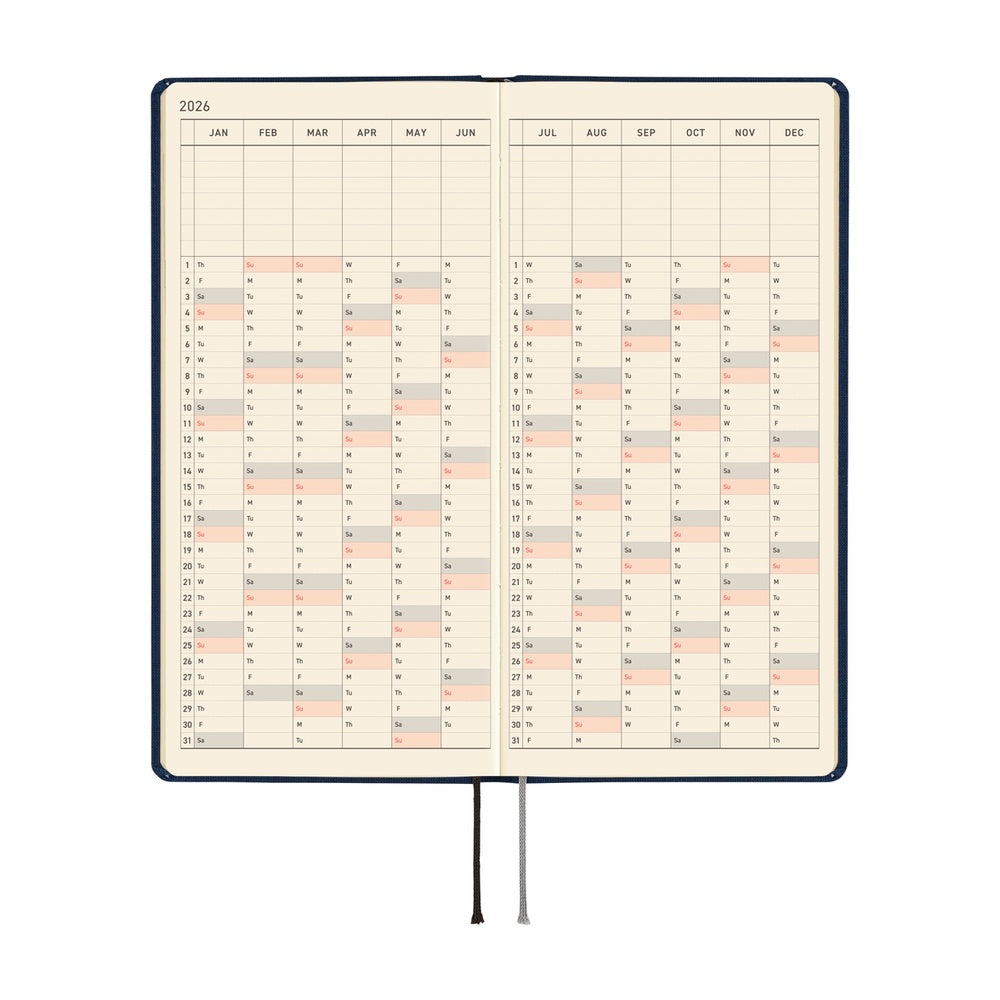 2026 Hobonichi Techo Weeks: Colors (Cosmo Blue)