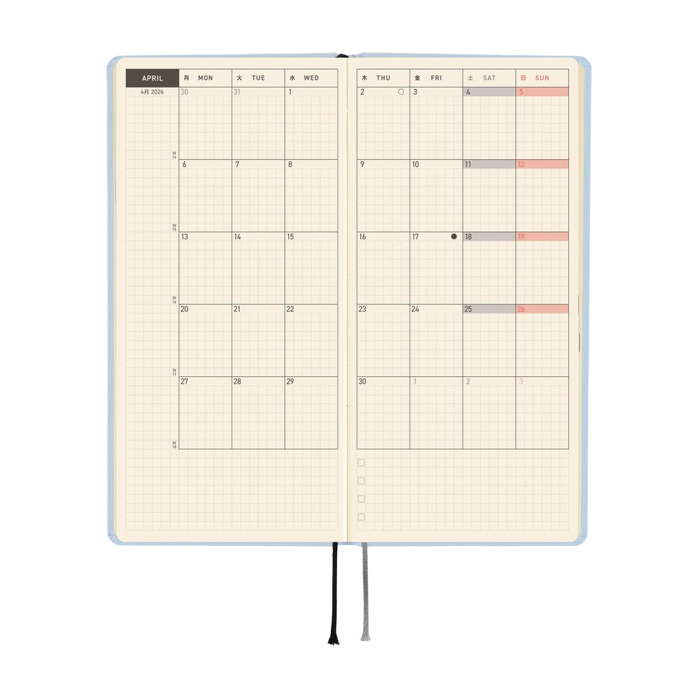 2026 Hobonichi Techo Weeks: Colors (Sky Mist)