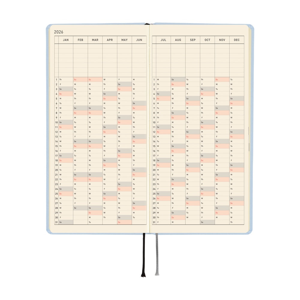 2026 Hobonichi Techo Weeks: Colors (Sky Mist)