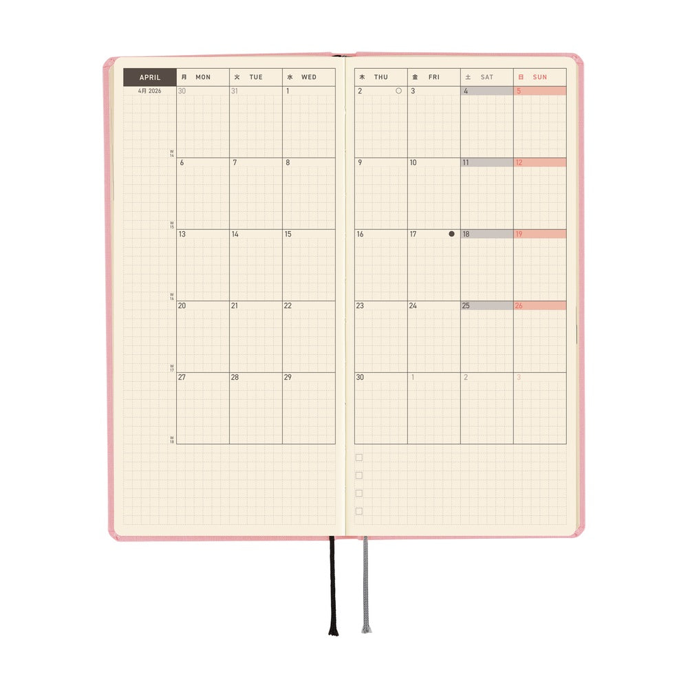 2026 Hobonichi Techo Weeks: Colors (Strawberry Milk)