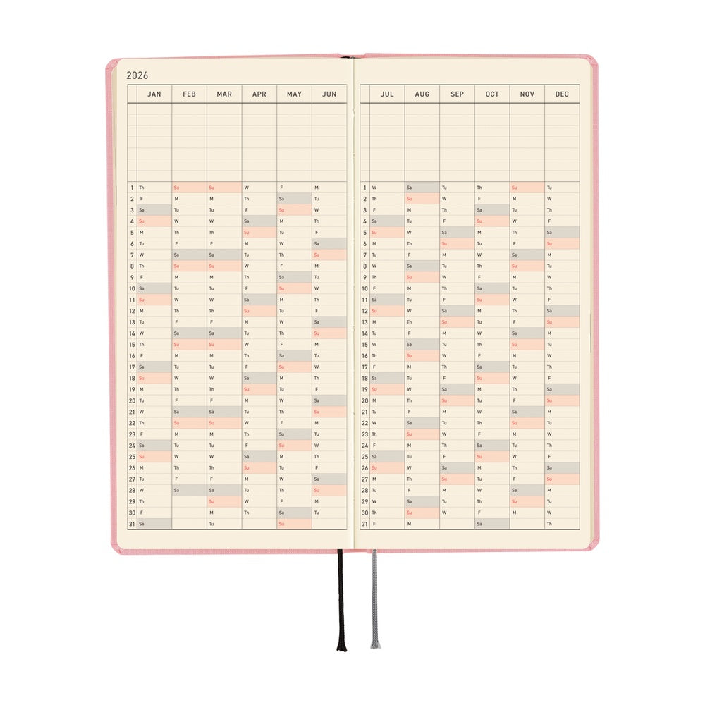 2026 Hobonichi Techo Weeks: Colors (Strawberry Milk)