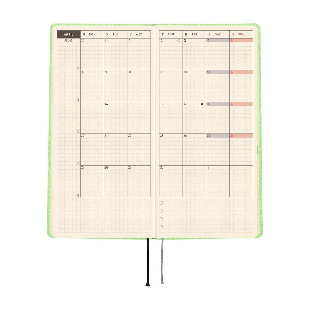 2026 Hobonichi Techo Weeks: Smooth (Melon Sorbet)