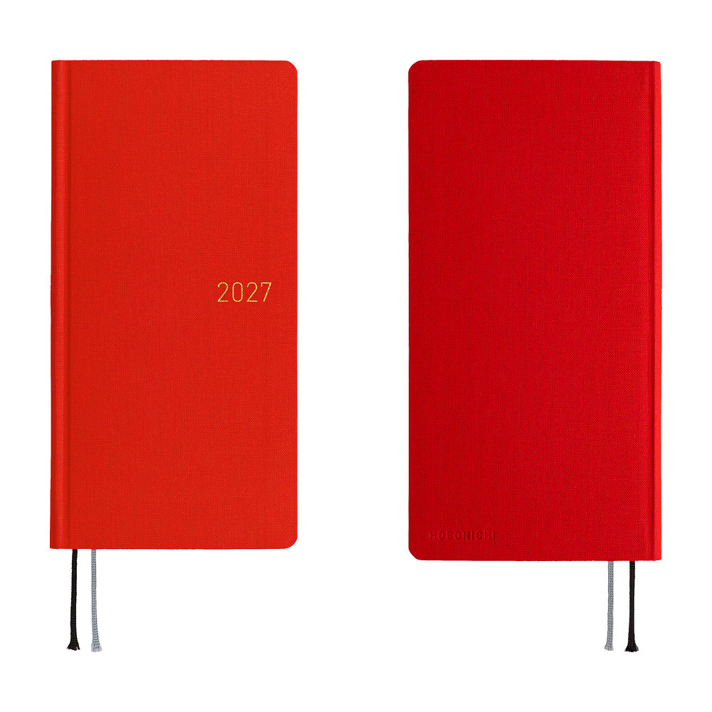 2027 Hobonichi Techo Weeks: Colors (Poppy Red)