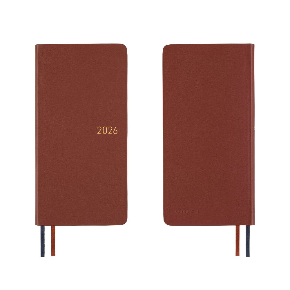 2026 Hobonichi Techo Weeks: Leather (Wine Brown)