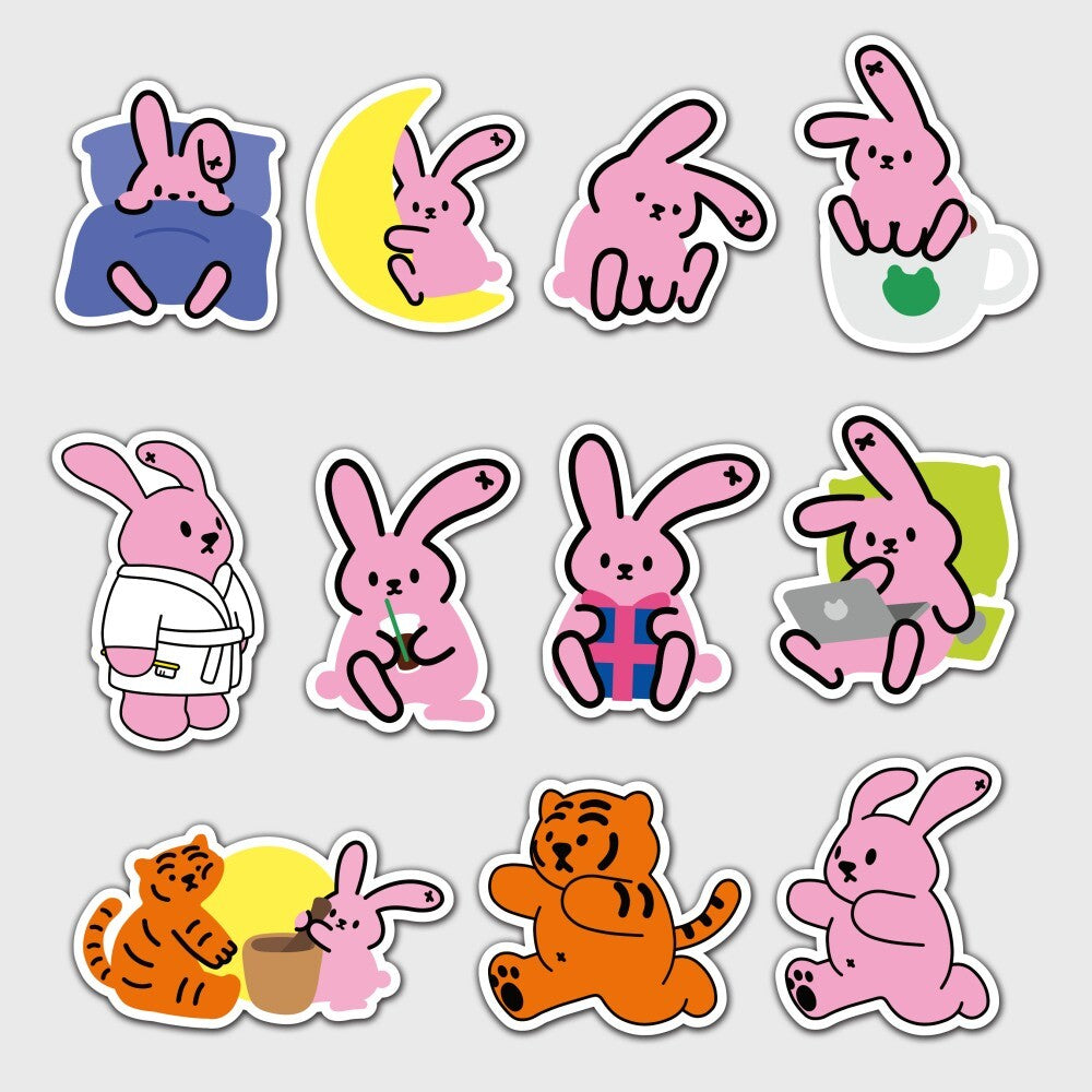 Removable Tiger Stickers Series Set Muzik Tiger 23 Decorative Stickers Hunter & The Scholar