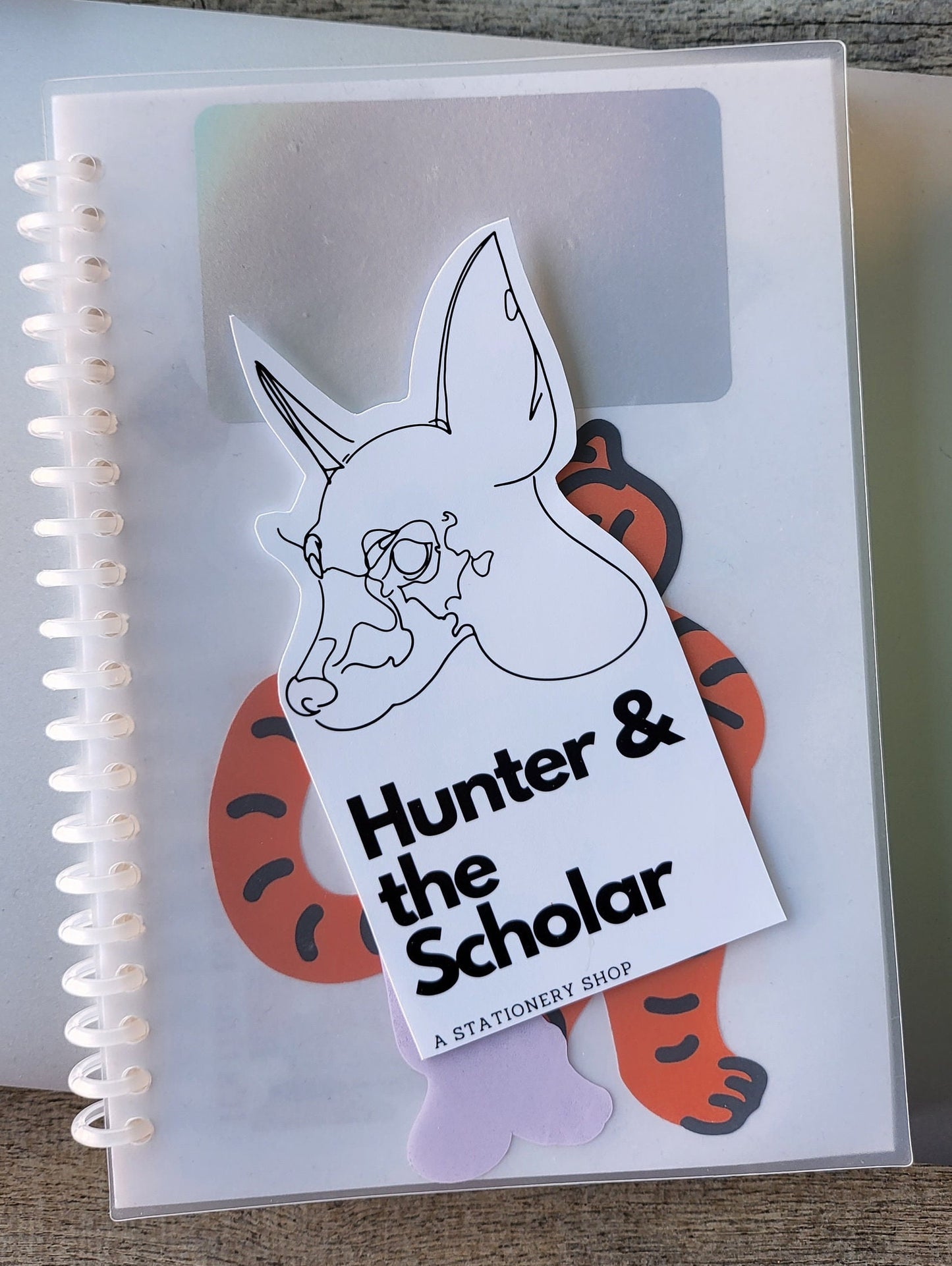 Reusable Refillable Sticker Book Binder with a Pocket | 5.9x8.3 inches A5 | 40 sheets 80 pages | Frosted Cover Hunter & The Scholar 6 Hunter & The Scholar