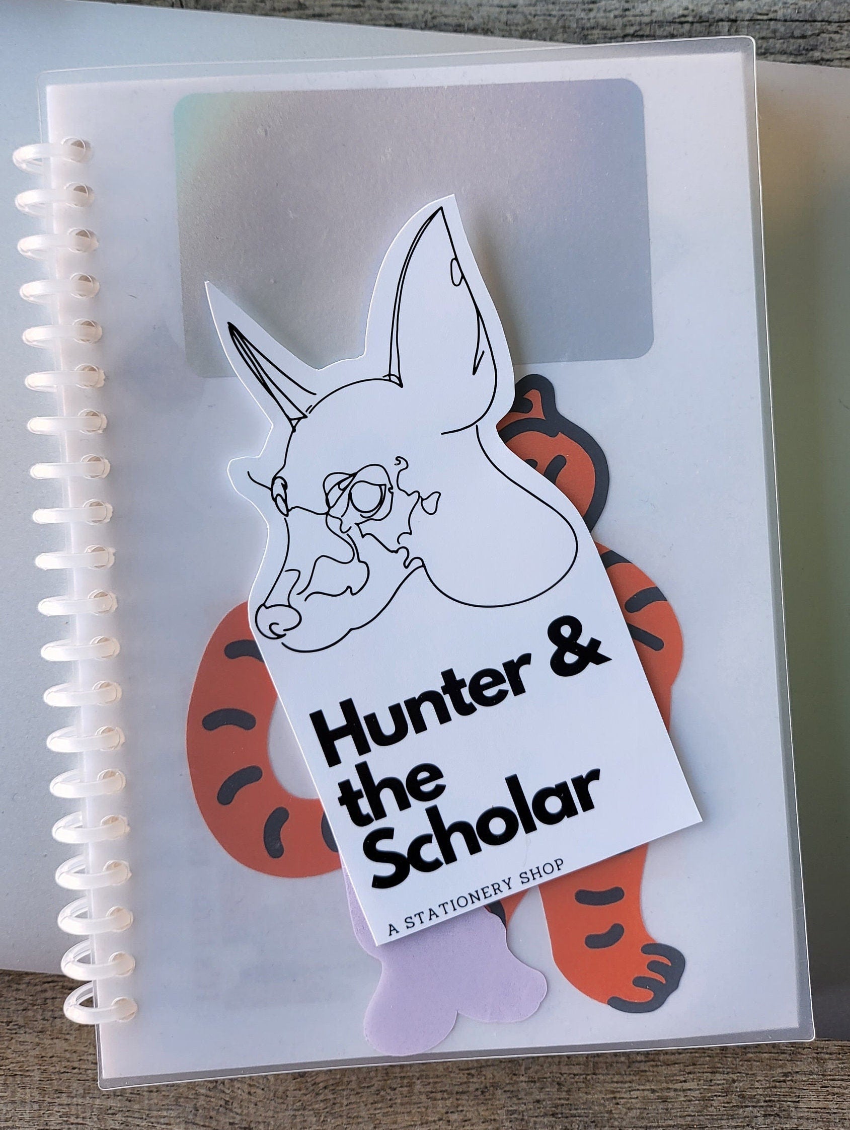 Reusable Refillable Sticker Book Binder with a Pocket | 5.9x8.3 inches A5 | 40 sheets 80 pages | Frosted Cover Hunter & The Scholar 6 Hunter & The Scholar