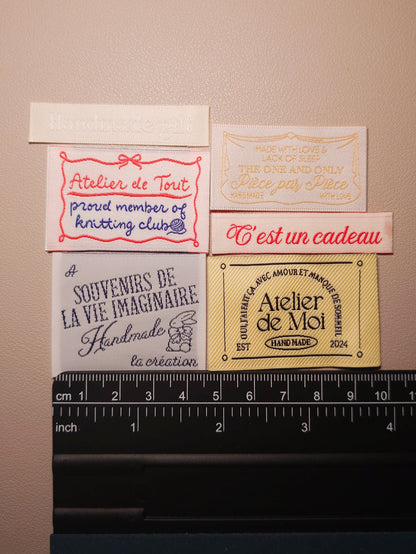 Set B Woven Label Stickers