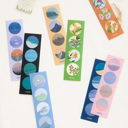 Afterglow Removable Circle Sticker Set 8 Sheets Livework 1 Decorative Stickers Hunter & The Scholar