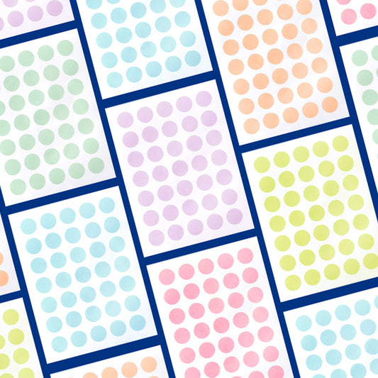 Basic Circle See-Thru Sticker Sheet Set 6 Colors Lucalab 1 Decorative Stickers Hunter & The Scholar