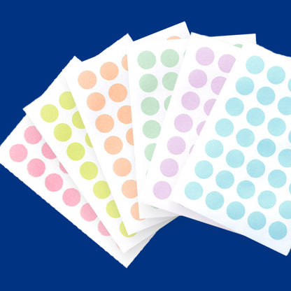 Basic Circle See-Thru Sticker Sheet Set 6 Colors Lucalab 3 Decorative Stickers Hunter & The Scholar