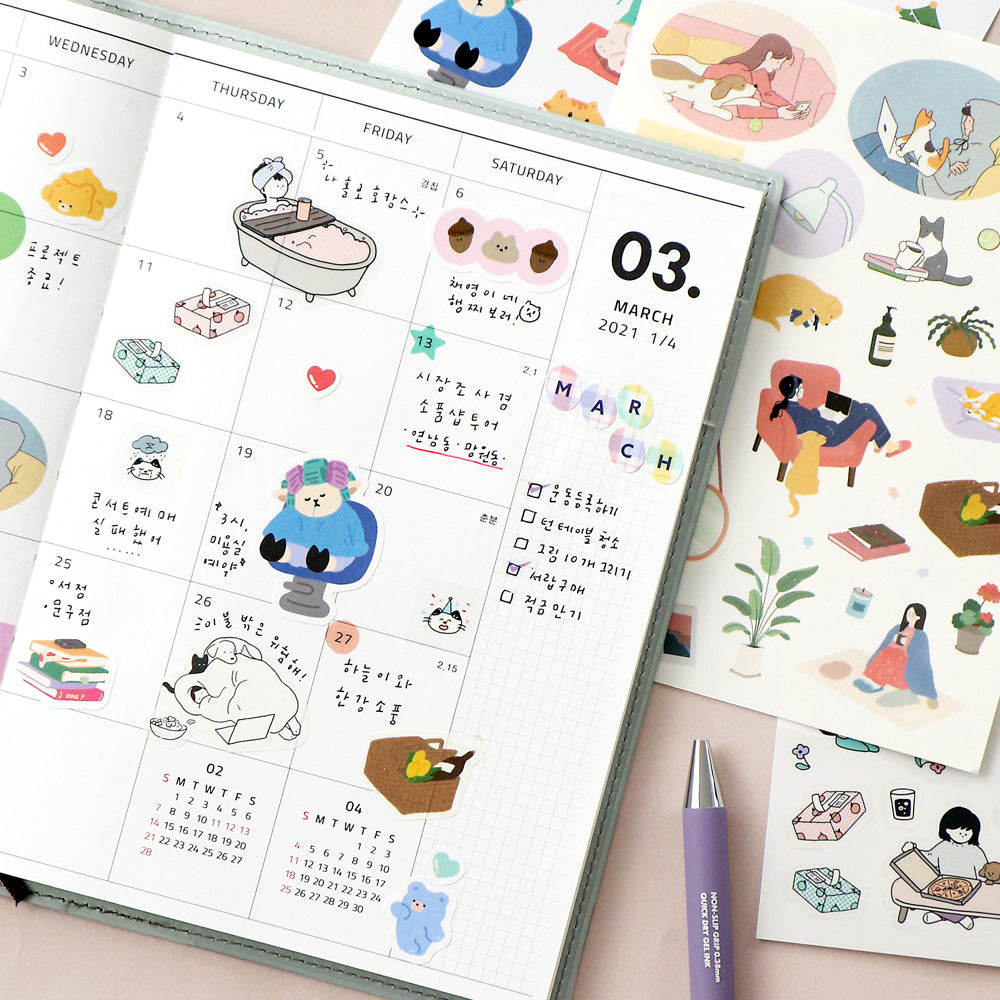 Diary Deco Sticker Pack Series 9 Sheets Iconic 18 Decorative Sticker Hunter & The Scholar