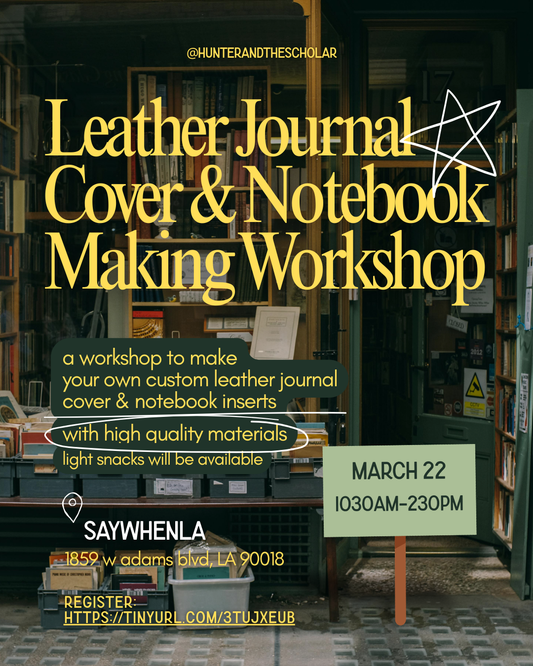 Leather Journal Cover & Notebook Making Workshop