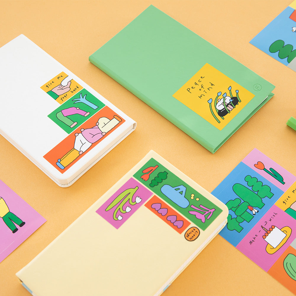 Little Things Drawing Removable Square Sticker Set 8 Sheets Livework 4 Decorative Stickers Hunter & The Scholar