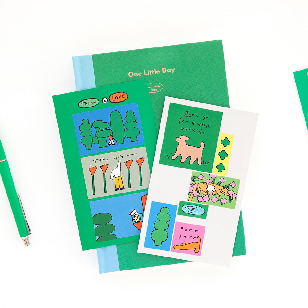 Little Things Drawing Removable Square Sticker Set 8 Sheets Livework 5 Decorative Stickers Hunter & The Scholar