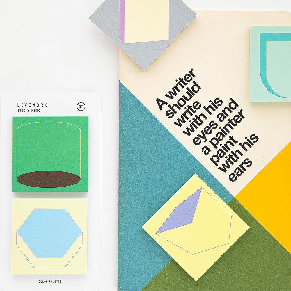 Color Palette & Aquarelle Sticky Memo