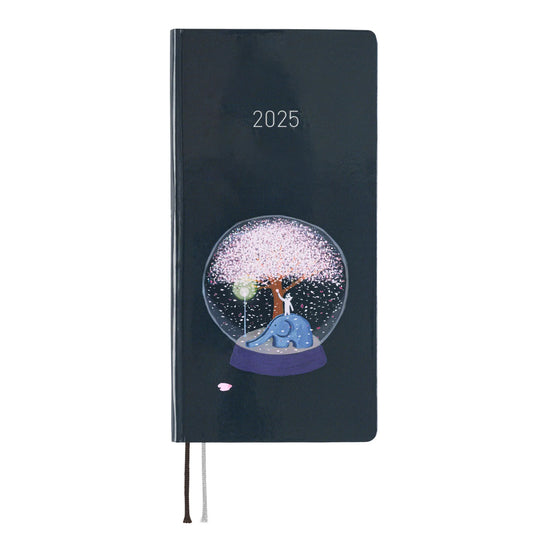 2025 Hobonichi Techo Weeks Planner (Hiroko Kubota -- Night Sakura Snow Dome)