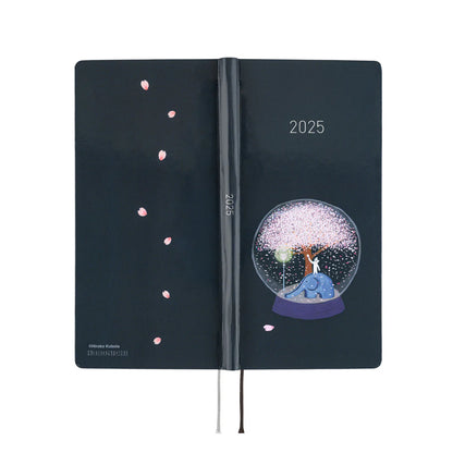2025 Hobonichi Techo Weeks Planner (Hiroko Kubota -- Night Sakura Snow Dome)