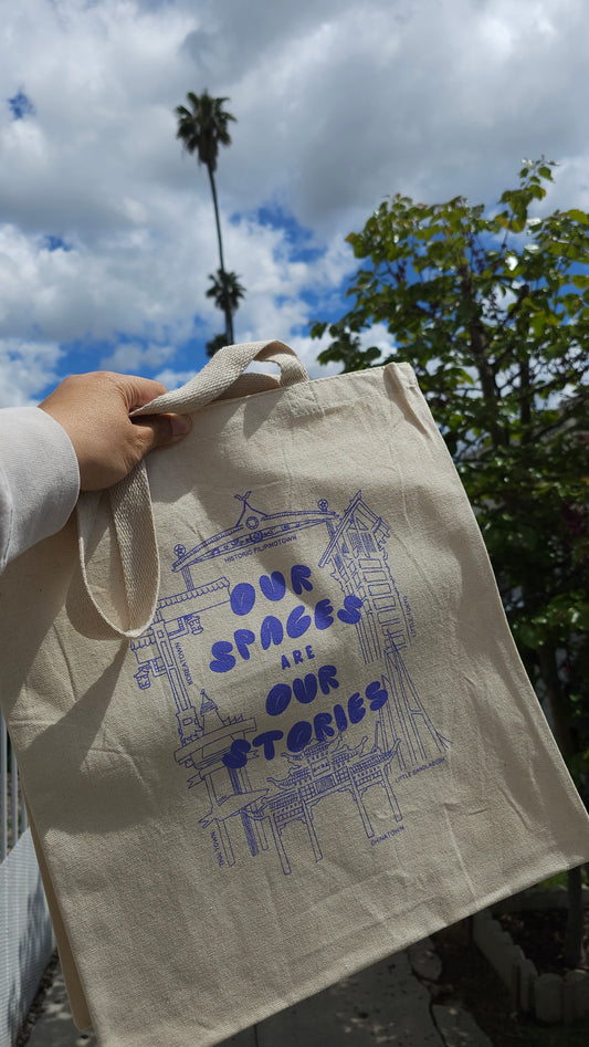 Our Spaces are Our Stories Tote for AAPI AANHPI Heritage Month in Lavender
