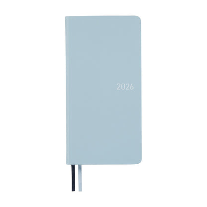 2026 Hobonichi Techo Weeks: Leather (Snow Blue)