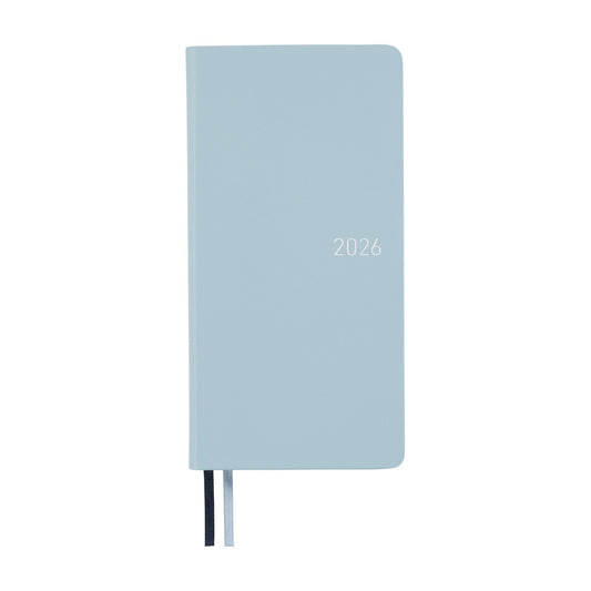 2026 Hobonichi Techo Weeks: Leather (Snow Blue)