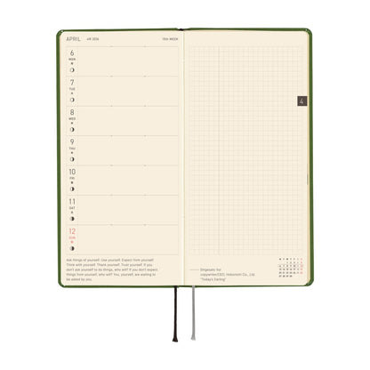 2026 Hobonichi Techo Weeks: Colors (Antique Green)