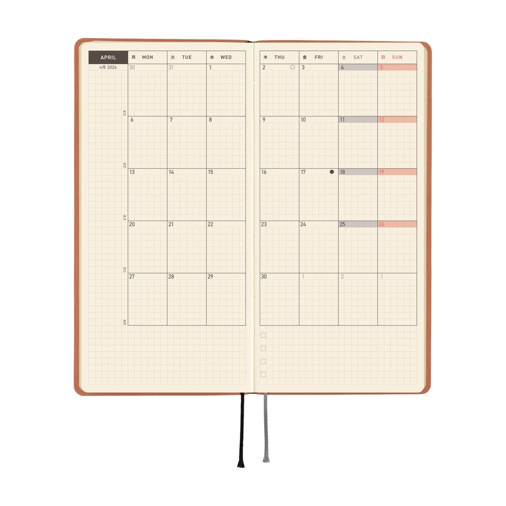 2026 Hobonichi Techo Weeks: Smooth (Milk Cocoa)