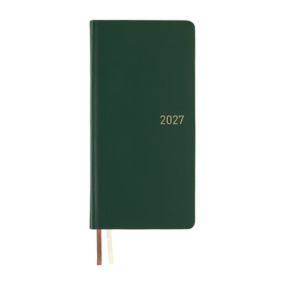 2027 Hobonichi Techo Weeks Leather: Forest Green