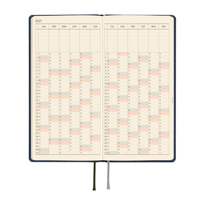 2027 Hobonichi Techo Weeks: Colors (Midnight Blue)