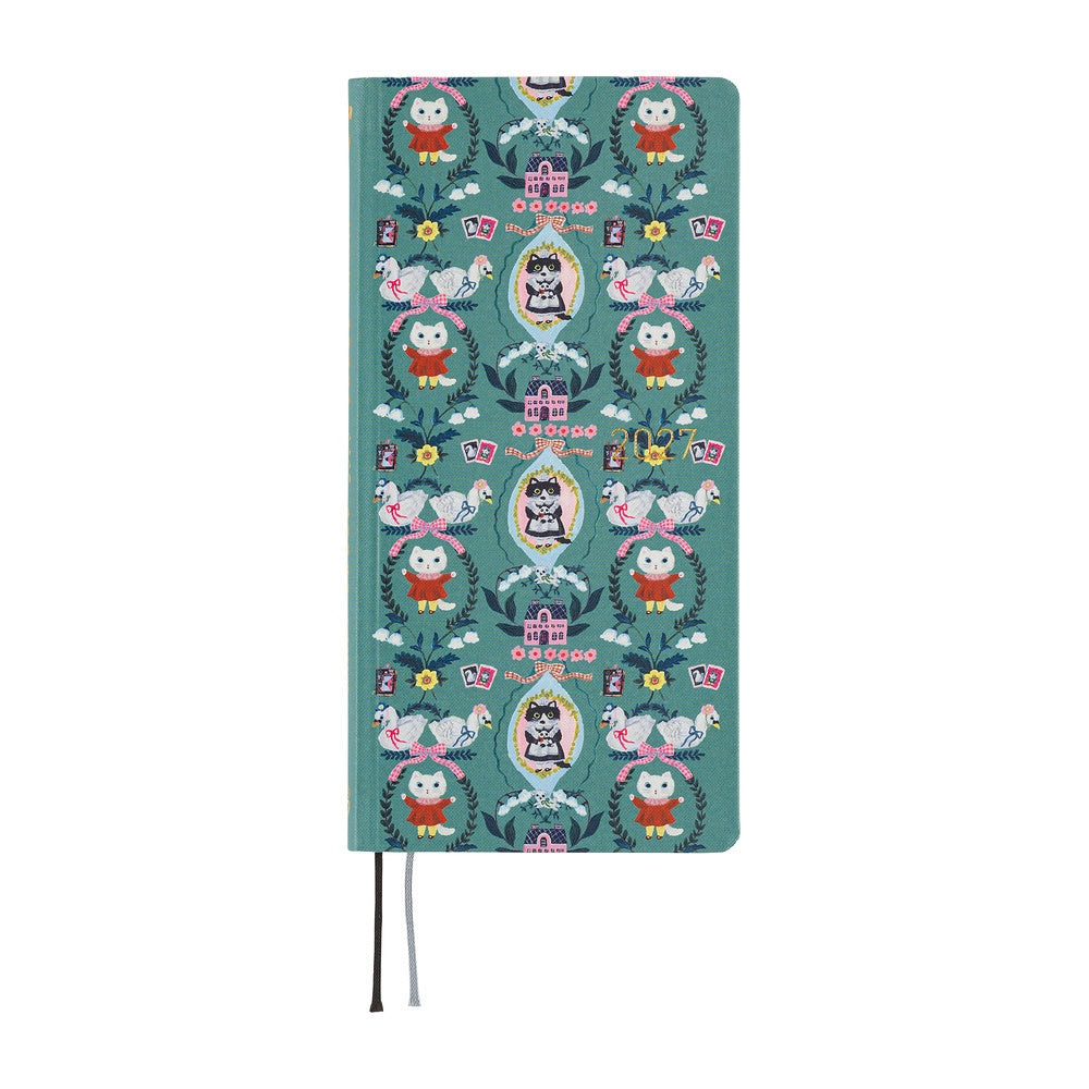 2027 Hobonichi Techo Weeks Yumi Kitagishi: White Cat Wallpaper