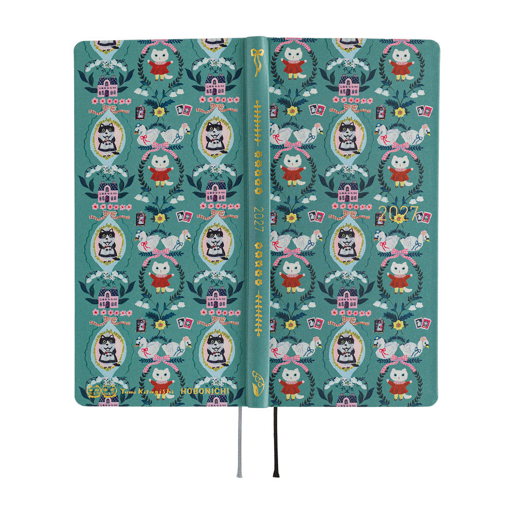 2027 Hobonichi Techo Weeks Yumi Kitagishi: White Cat Wallpaper