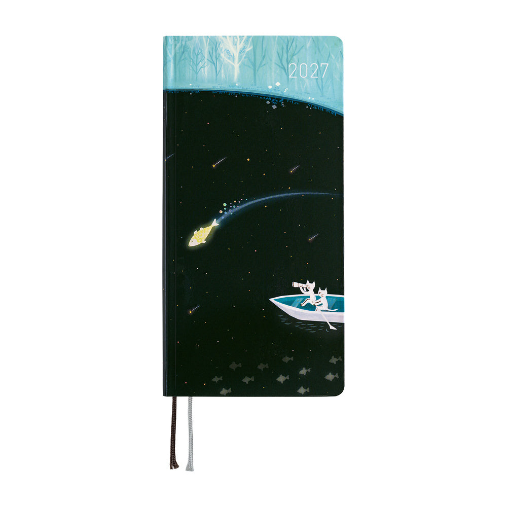 2027 Hobonichi Techo Weeks Hiroko Kubota: Meteor Shower in the Light Blue Forest