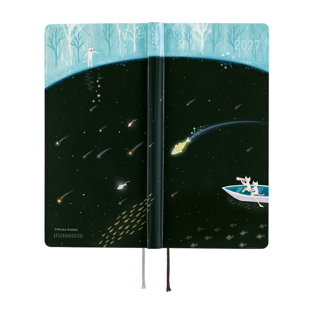 2027 Hobonichi Techo Weeks Hiroko Kubota: Meteor Shower in the Light Blue Forest