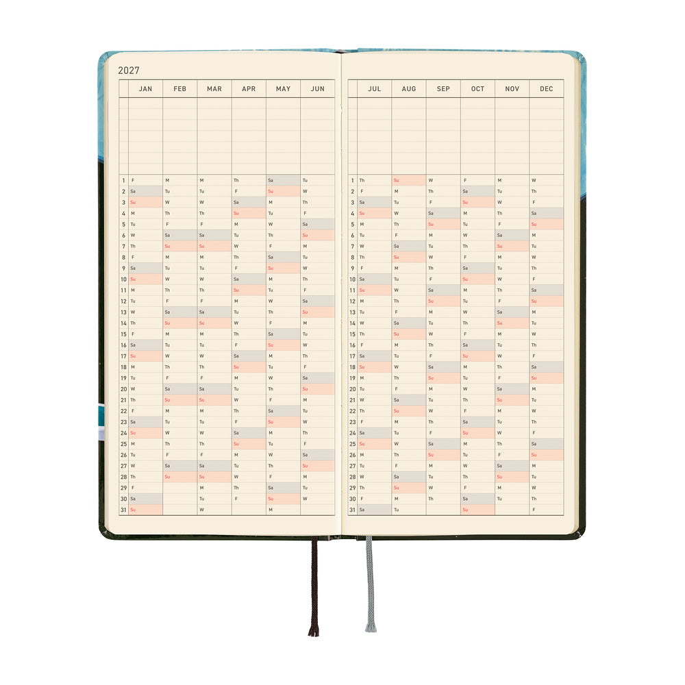 2027 Hobonichi Techo Weeks Hiroko Kubota: Meteor Shower in the Light Blue Forest