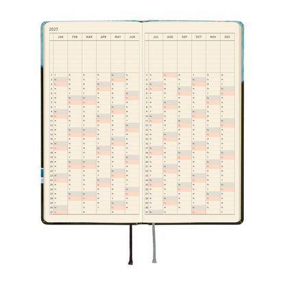 2027 Hobonichi Techo Weeks Hiroko Kubota: Meteor Shower in the Light Blue Forest