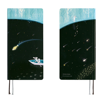 2027 Hobonichi Techo Weeks Hiroko Kubota: Meteor Shower in the Light Blue Forest