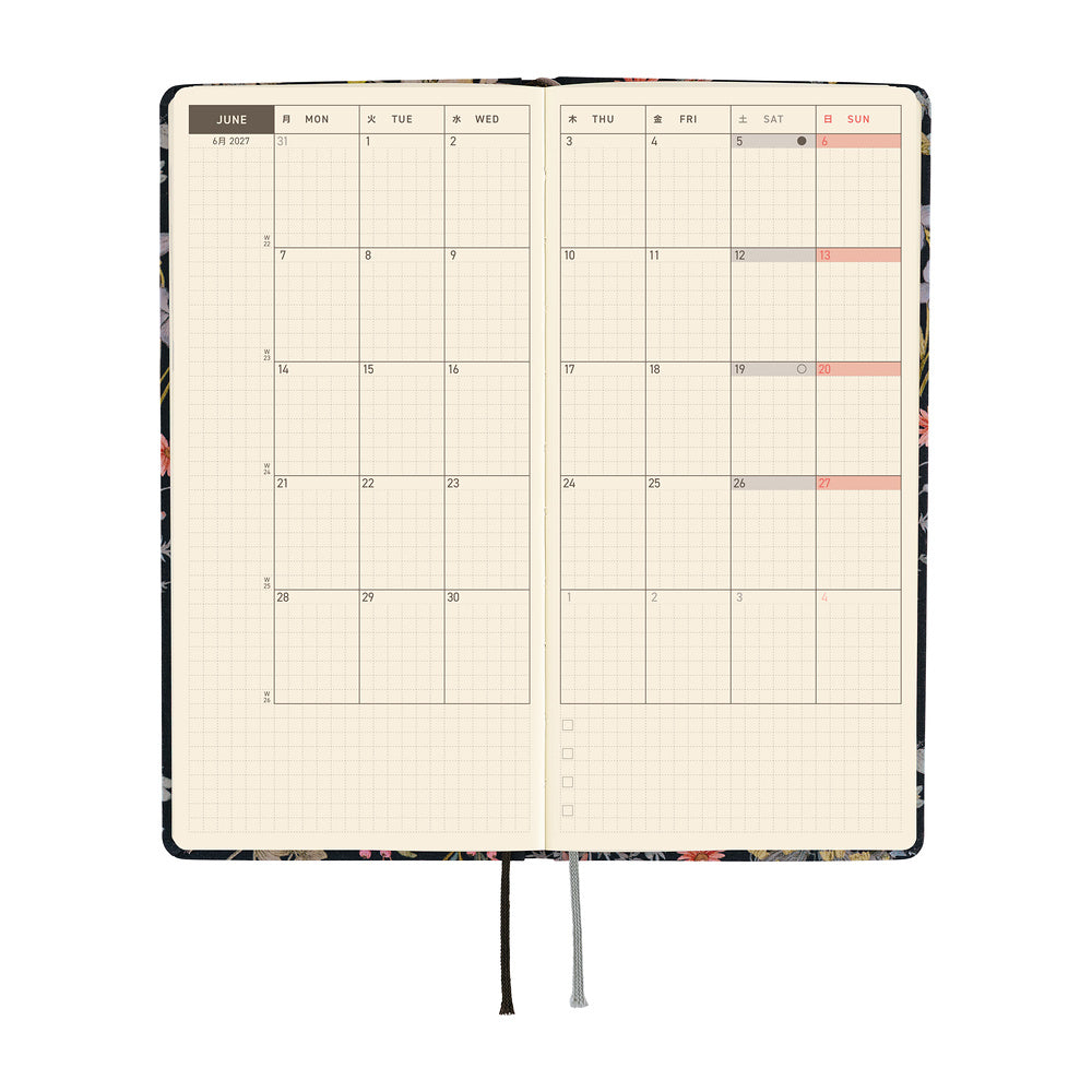 2027 Hobonichi Techo Weeks: Liberty Fabrics (Floral Remedy)