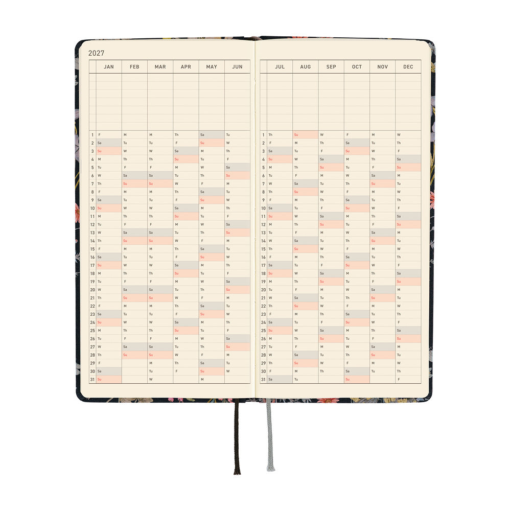 2027 Hobonichi Techo Weeks: Liberty Fabrics (Floral Remedy)